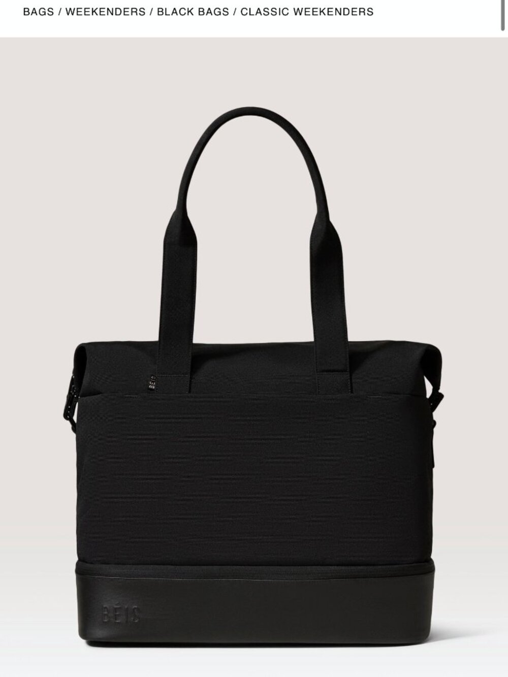 BÉIS Weekender Bag in Black